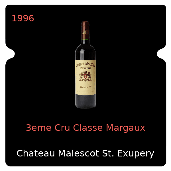 Malescot St. Exupery 3eme Cru Classe Margaux 1996