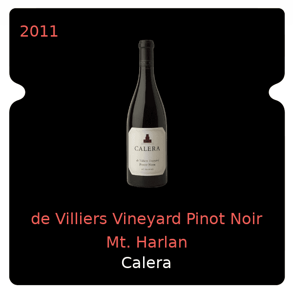 Calera de Villiers Vineyard Pinot Noir Mt. Harlan 2011