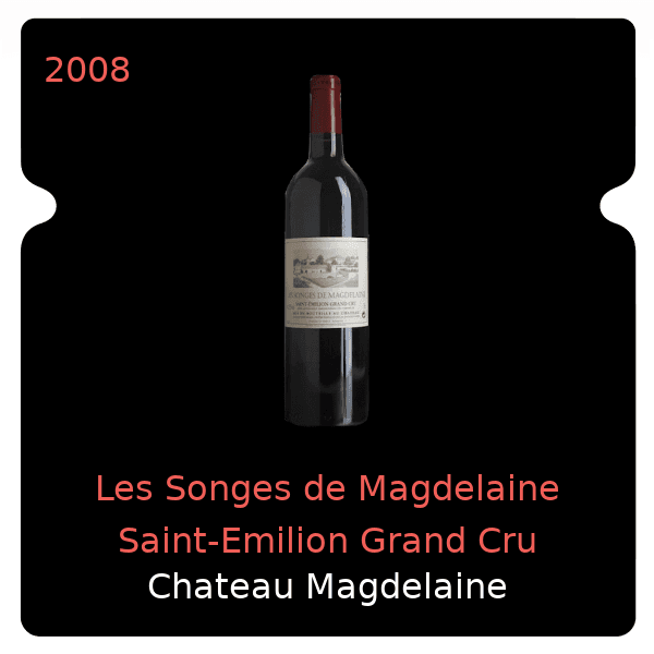 Brokenwood Les Songes de Magdelaine Saint-Emilion Grand Cru 2008