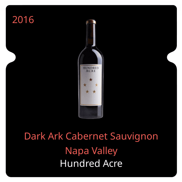 Hundred Acre Dark Ark Cabernet Sauvignon Napa Valley 2016