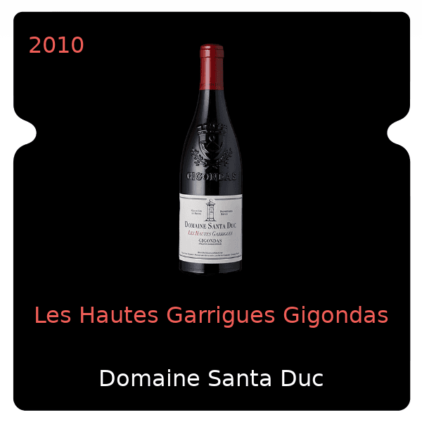 Santa Duc Les Hautes Garrigues Gigondas 2010