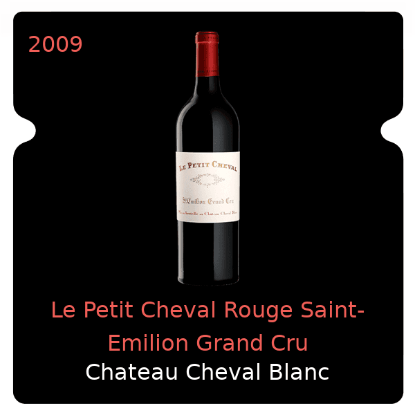 Cheval Blanc Le Petit Cheval Rouge Saint-Emilion Grand Cru 2009