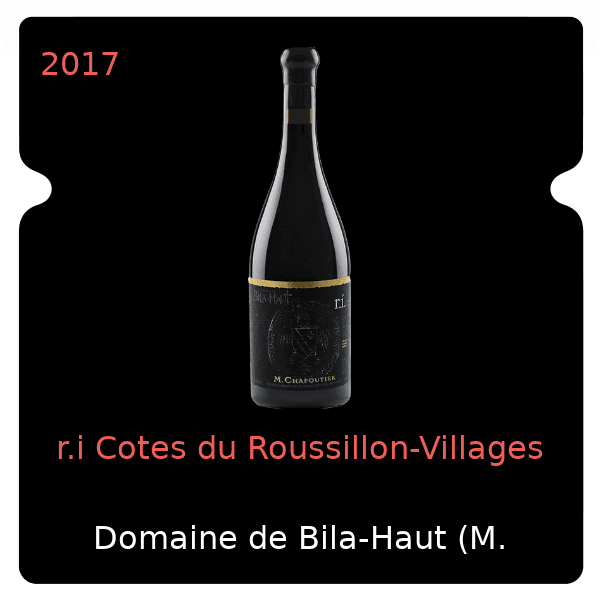 Bila-Haut (M. Chapoutier) r.i Cotes du Roussillon-Villages 2017