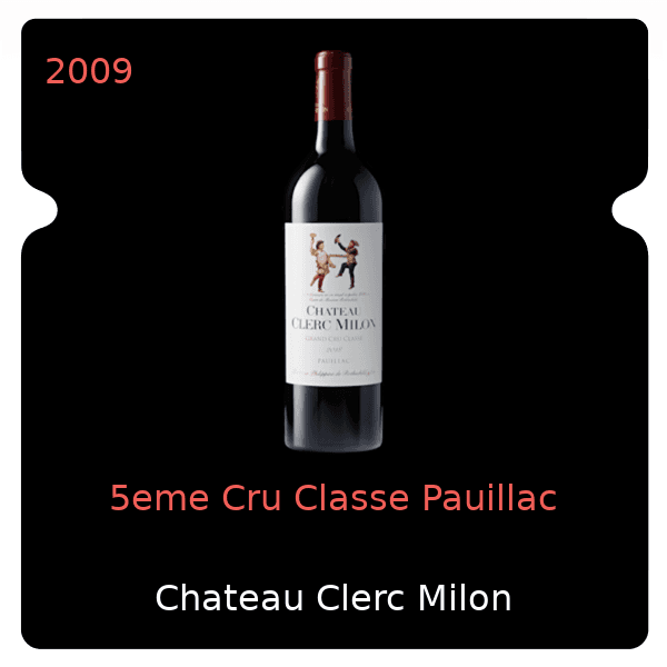 Clerc Milon 5eme Cru Classe Pauillac 2009