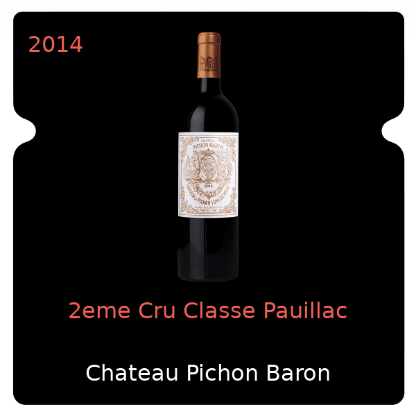 Pichon Baron 2eme Cru Classe Pauillac 2014