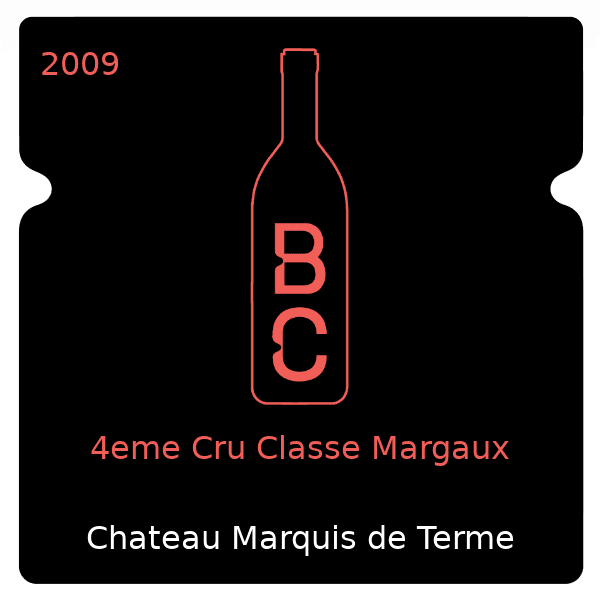 Marquis de Terme 4eme Cru Classe Margaux 2009