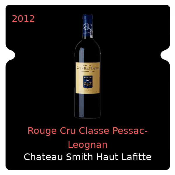 Smith Haut Lafitte Rouge Cru Classe Pessac-Leognan 2012