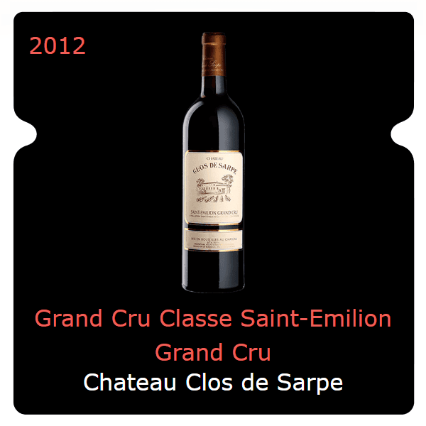 Sarpe Grand Cru Classe Saint-Emilion Grand Cru 2012