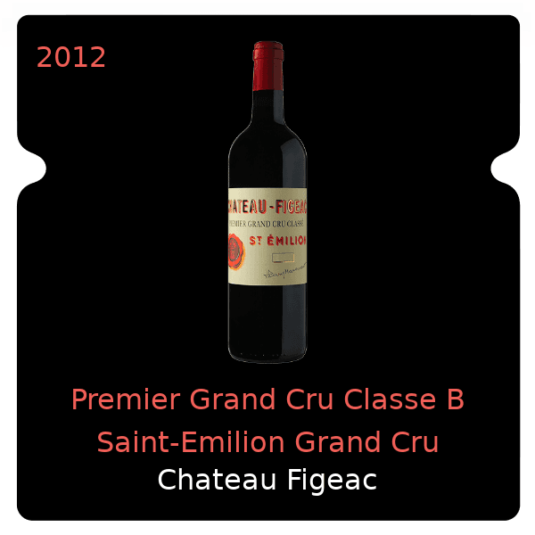 Figeac Premier Grand Cru Classe B Saint-Emilion Grand Cru 2012