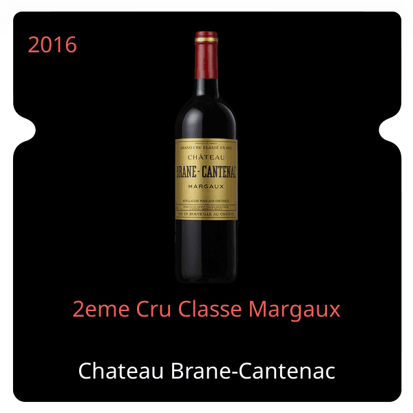 Brane-Cantenac 2eme Cru Classe Margaux 2016
