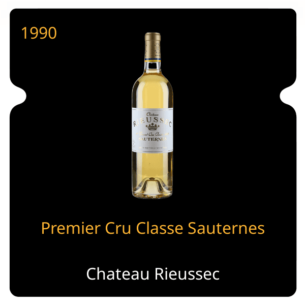 Rieussec Premier Cru Classe Sauternes 1990