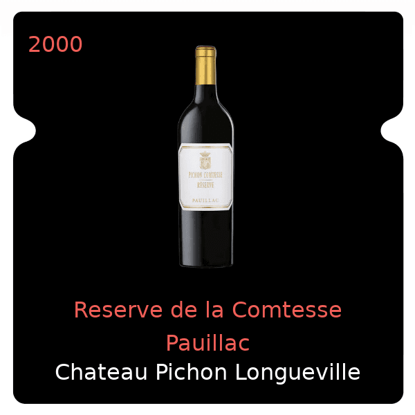 Pichon Longueville Comtesse de Lalande Reserve de la Comtesse Pauillac 2000