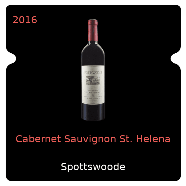 Spottswoode Cabernet Sauvignon St. Helena 2016