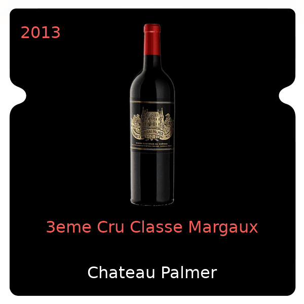 Palmer 3eme Cru Classe Margaux 2013
