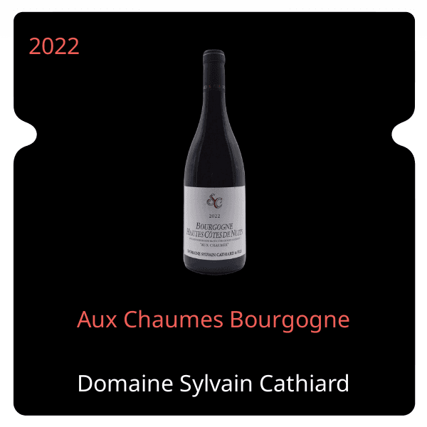 Sylvain Cathiard Aux Chaumes Bourgogne 2022