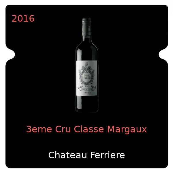 Ferriere 3eme Cru Classe Margaux 2016
