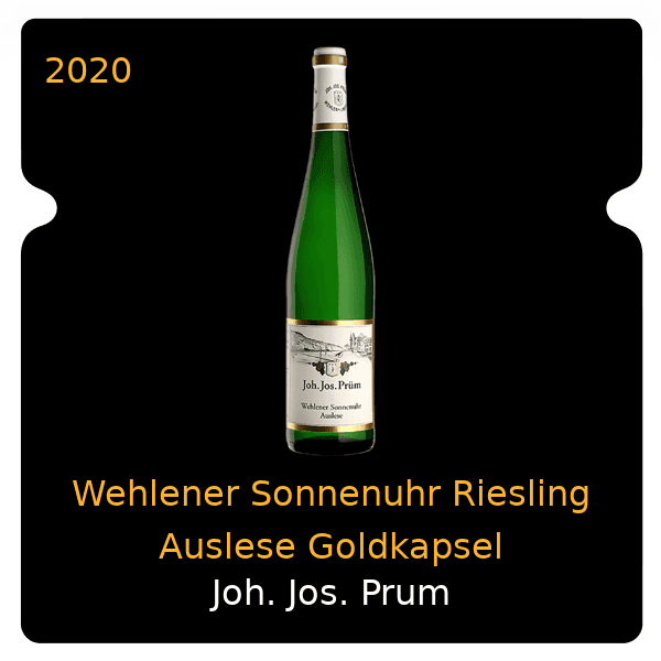 Joh. Jos. Prum Wehlener Sonnenuhr Riesling Auslese Goldkapsel 2020