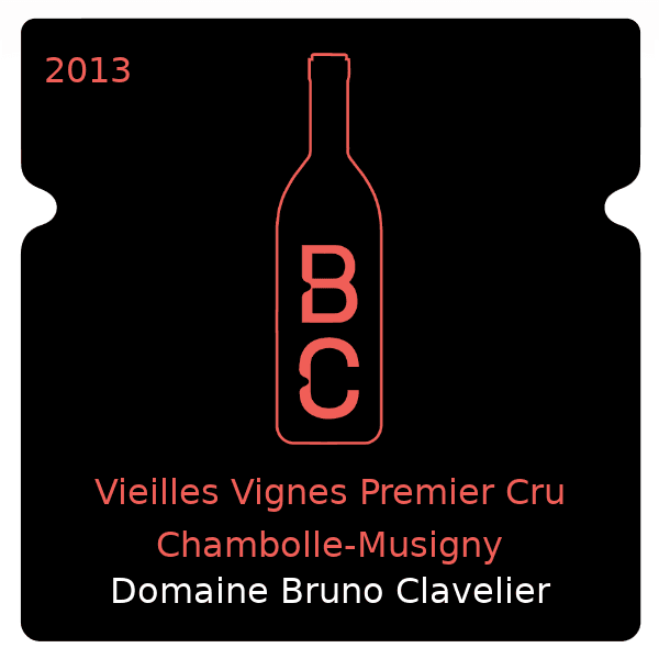 Bruno Clavelier Vieilles Vignes Premier Cru Chambolle-Musigny 2013