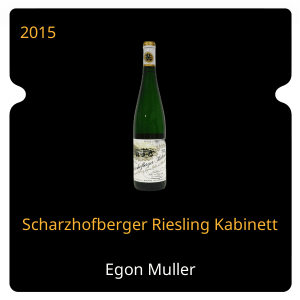 Egon Muller Scharzhofberger Riesling Kabinett 2015