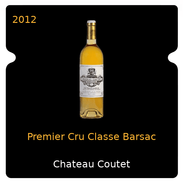Coutet Premier Cru Classe Barsac 2012
