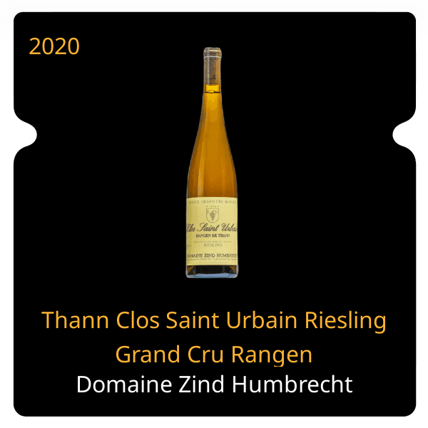 Zind Humbrecht Thann Clos Saint Urbain Riesling Grand Cru Rangen 2020