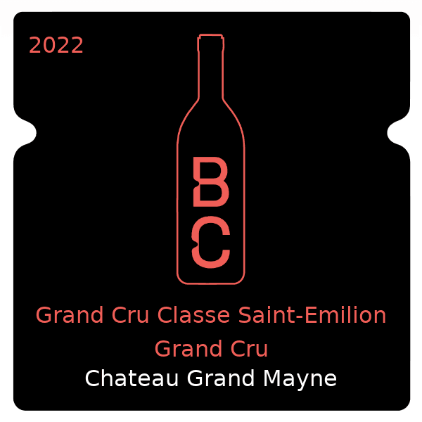 Grand Mayne Grand Cru Classe Saint-Emilion Grand Cru 2022