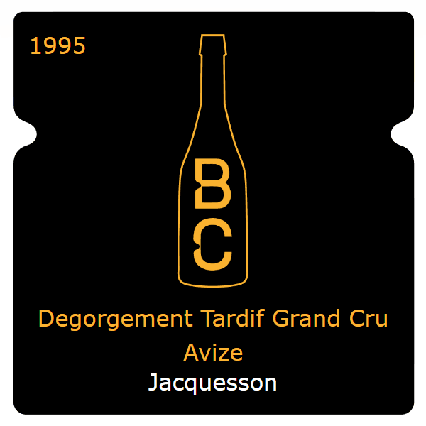 Jacquesson Degorgement Tardif Grand Cru Avize 1995