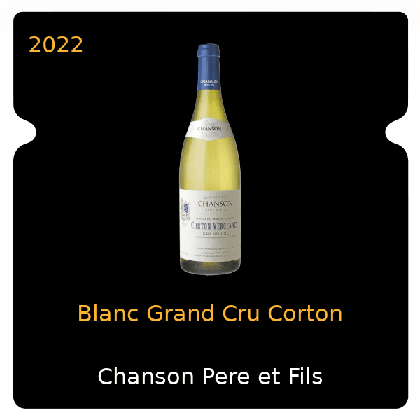 Chanson Pere et Fils Blanc Grand Cru Corton 2022