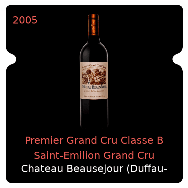 Beausejour Duffau-Lagarrosse Premier Grand Cru Classe B Saint-Emilion Grand Cru 2005