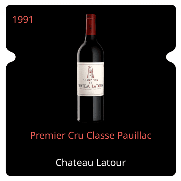 Latour Premier Cru Classe Pauillac 1991
