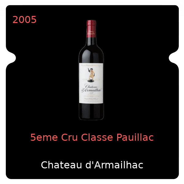 d'Armailhac 5eme Cru Classe Pauillac 2005