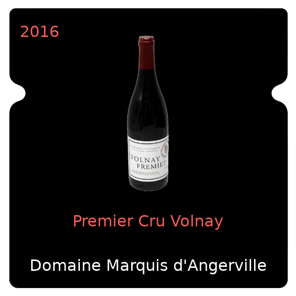 Marquis d'Angerville Premier Cru Volnay 2016