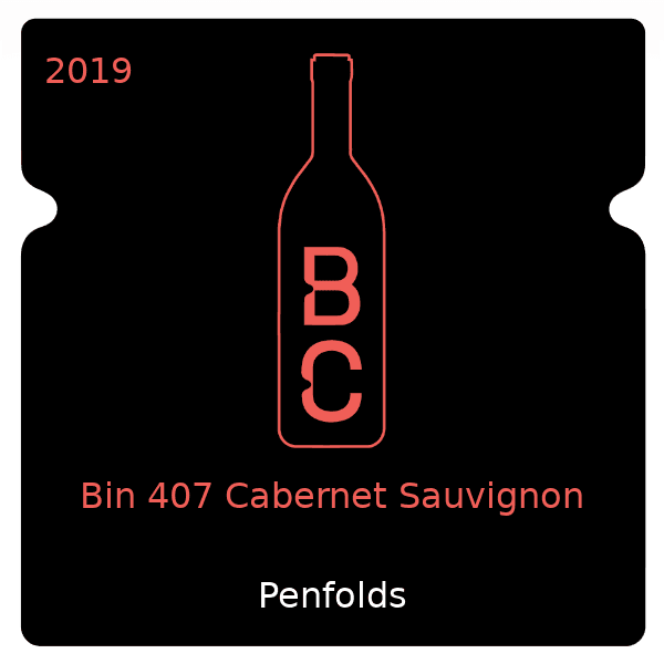 Penfolds Bin 407 Cabernet Sauvignon 2019