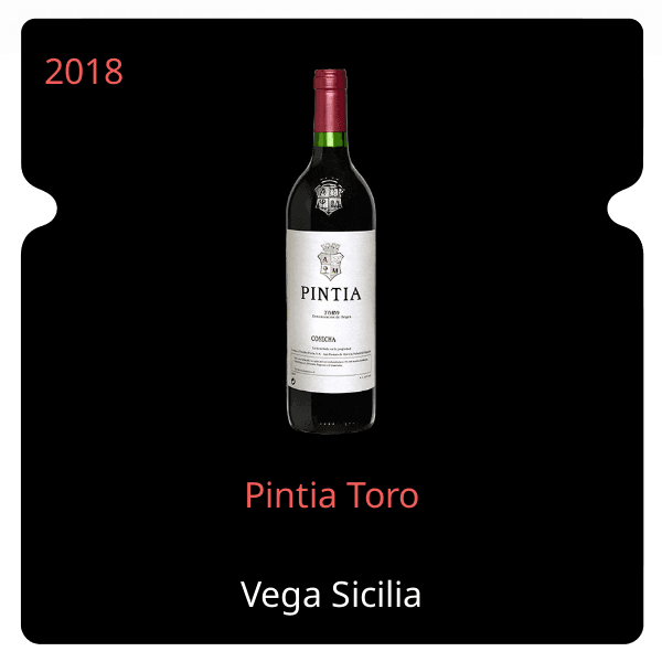 Vega Sicilia Pintia Toro 2018