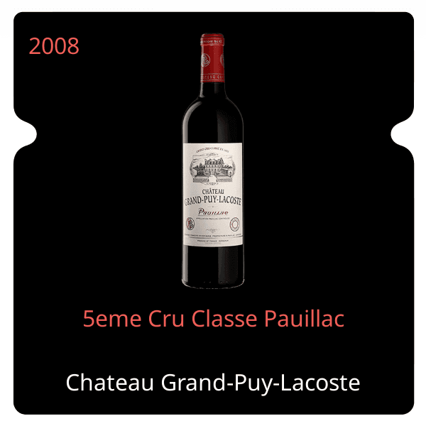 Grand-Puy-Lacoste 5eme Cru Classe Pauillac 2008