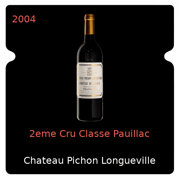 Pichon Longueville Comtesse de Lalande 2eme Cru Classe Pauillac 2004