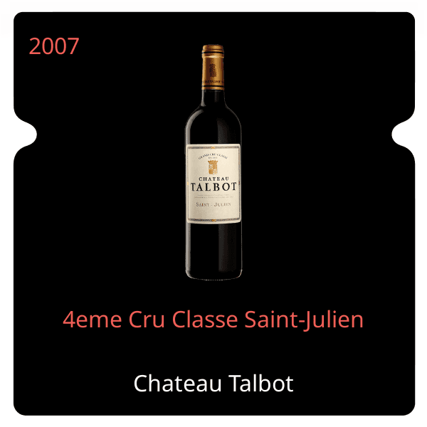 Talbot 4eme Cru Classe Saint-Julien 2007