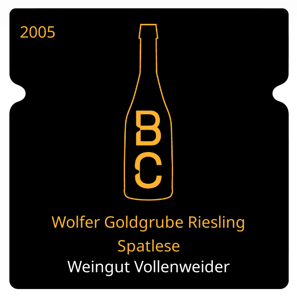 Vollenweider Wolfer Goldgrube Riesling Spatlese 2005