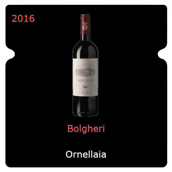 Ornellaia Bolgheri 2016