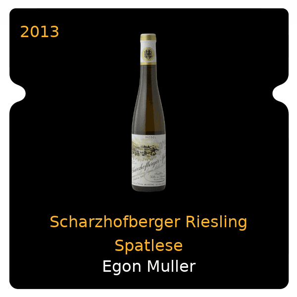 Egon Muller Scharzhofberger Riesling Spatlese 2013