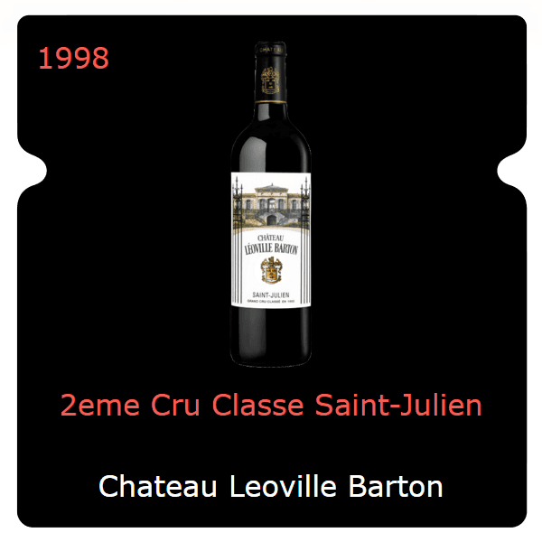 Leoville Barton 2eme Cru Classe Saint-Julien 1998