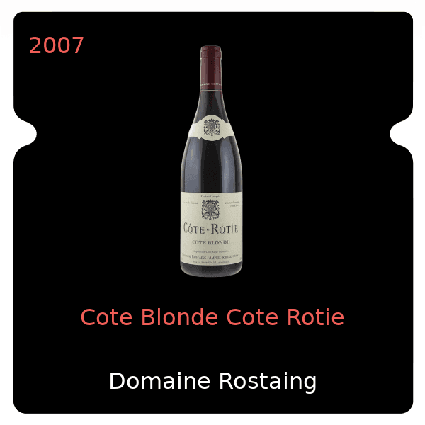 Rostaing Cote Blonde Cote Rotie 2007
