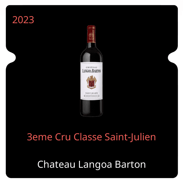 Langoa Barton 3eme Cru Classe Saint-Julien 2023