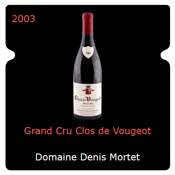 Denis Mortet Grand Cru Clos de Vougeot 2003