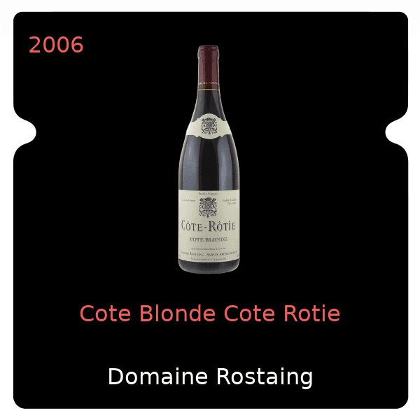 Rostaing Cote Blonde Cote Rotie 2006