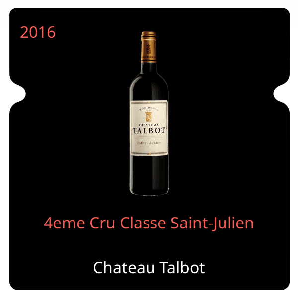 Talbot 4eme Cru Classe Saint-Julien 2016