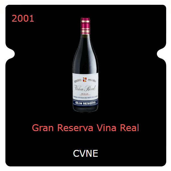 CVNE Gran Reserva Vina Real 2001
