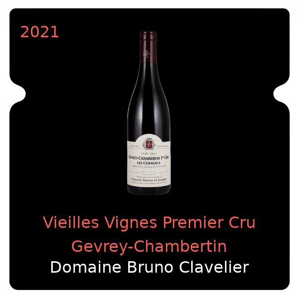 Bruno Clavelier Vieilles Vignes Premier Cru Gevrey-Chambertin 2021