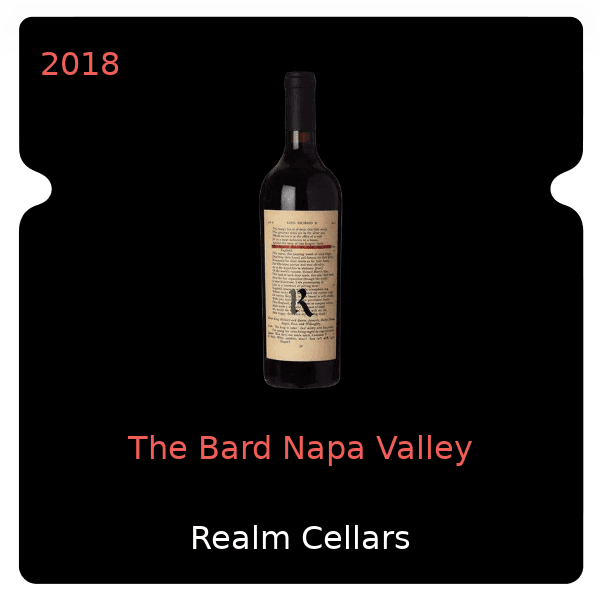 Realm Cellars The Bard Napa Valley 2018