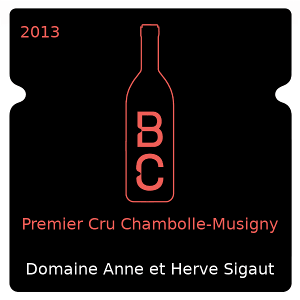 Anne et Herve Sigaut Premier Cru Chambolle-Musigny 2013
